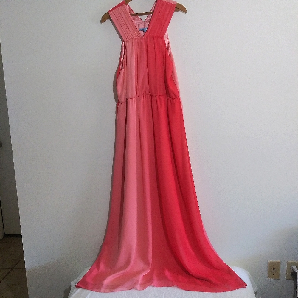 Coral/Peach Ombre floor length gown